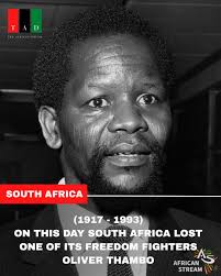 RIP : Oliver Tambo ( Born Oliver Reginald Kaizana Tambo 27 October 1917