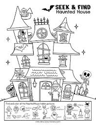 seek and find haunted house printable puzzle mrs merry
