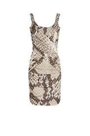 Macro Python Print Draped Dress Roberto Cavalli Day Dresses