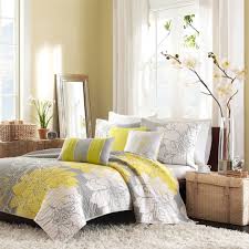 Visually pleasant yellow and grey bedroom designs ideas 02. Gray And Yellow Bedroom With Calm Nuance Homedecorite