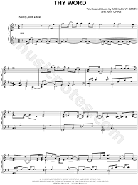 Michael W Smith Thy Word Sheet Music Piano Solo In G Major Download Print Sheet Music Piano Music Piano Sheet Music