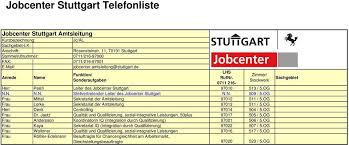 Telefonliste als word und pdf vorlage herunterladen. Jobcenter Stuttgart Telefonliste Pdf Free Download