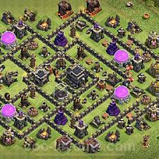 Town hall 12 giga tesla vs all troops. Best Th9 Base Layouts With Links 2021 Copy Town Hall Level 9 Coc Bases