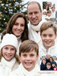 Season's greetings from the Cambridges! May your holidays be merry and  bright. ✨🌟🎄🤍🤍🤍 . . . prince William, princess Catherine, prince  George, princess Charlotte, prince Louis&hearts;️