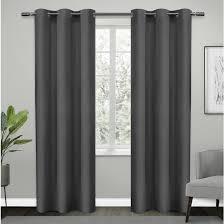 Overstock.com has been visited by 1m+ users in the past month Room Darkening Grommet Curtains Polyester 38 In X 84 In Dark Grey Set Of 2 0912801 Rona