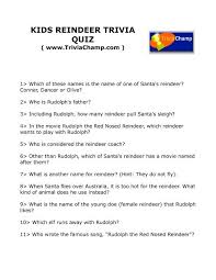 Do you know the secrets of sewing? Kids Reindeer Trivia Quiz Trivia Champ