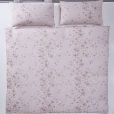 Pink gold rose gold bed set. Glitter Stars Duvet Cover Set Rose Gold Tonys Textiles