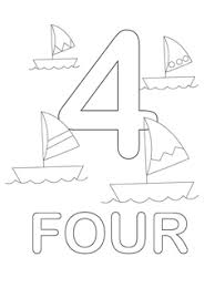 Numbers coloring page with few details for kids : Number Coloring Pages Mr Printables