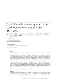 Elecciones presidenciales 1989 al 2017; Pdf Evolution Of The Presence And Success Of Female Candidates In Chile 1989 2009