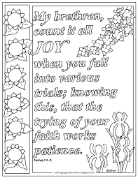 More words & quotes coloring pages. Coloring Pages For Kids By Mr Adron James 1 2 3 Count It All Joy Print And Color Page