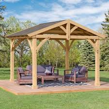 The 12' x 10' footprint offers plenty of room to comfortably set up full dining or seating beneath, giving you flexibility, style and function. Member S Mark Savannah Gazebo 11 X13 Sam S Club