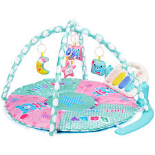 Get specific details about this product from customers who own it. Amazon Com Amagoing Baby Play Gym Kick Play Piano Activity Mat With 5 Hanging Sensory Toys For Girl And Boy 3 36 Month Baby