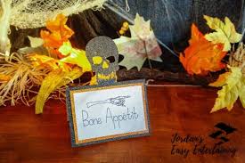 Turn your dinner parties into something fancy with customized dinner party menu cards from canva's free templates you can personalize. Skull Halloween Dinner Party Table Cards Tutorial Jordan S Easy Entertaining