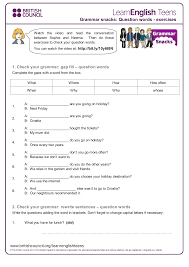 Learn about question words with free interactive flashcards. Second Exercise Gs Question Words Exercises