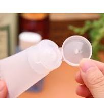 20PCS Empty Refillable Translucent Frosted Plastic Travel Cosmetic Make up  Soft Tubes Container Bottle with Flip Cap Shower Lotion Cleanser Packing ...