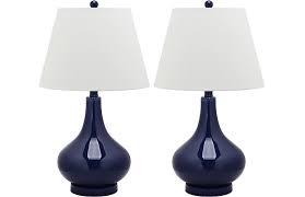 Get it by fri, jul 9. Samuels Table Lamp Set Navy Blue One Kings Lane