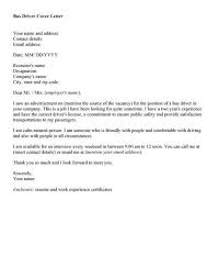 Shuttle Bus Driver Cover Letter Job And Resume Template Cover Letter Sample Lettering Driver Covers