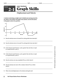 Speed and velocity practice problems worksheet this worksheet is great to use as a review or independent practice on speed and velocity. Holt Physics Graph Skills Displacement And Velocity Answers Fill Online Printable Fillable Blank Pdffiller