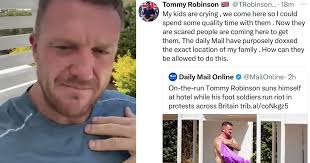 Tommy Robinson complained he didn't feel safe in his hotel hideaway after  fleeing the UK and it was an off-the-scale self-own for the ages  https://tinyurl.com/yef8urjf