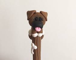 Boxer Polymer Clay Ballpoint Pen Clay Animals Ballpoint Pen Handmade