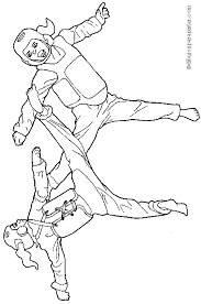 Karate Coloring Pages For Kids Fargelegging