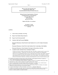 Report of the Superintendent