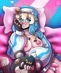 Rule 34 - 1futa Bed Blonde Hair Blue Eyes Blush Blushing Breasts Bridget  Casual Clothing Flustered Futa Only Futanari Futanarization Guilty Gear  Headwear Human Ladywitchfox Laying On Bed Lgbt Pride Looking At