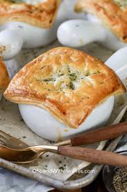 My Kids Absolutely Love It When We Make These Easy Chicken Pot Pies They Are Made With Frozen Veggies And Puff Pot Pie Chicken Pot Pie Recipes Chicken Pot Pie