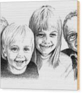 4 Siblings Drawing by James Deady