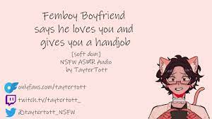 Femboy Boyfriend says he Loves you and gives you a Handjob 