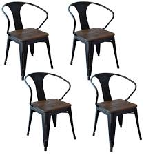 amerihome black metal and wood dining
