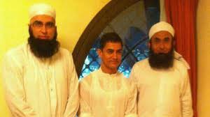 Junaid Jamshed With Bollywood Actor Aamir Khan And Spiritual Mentor Tariq Jameel During The 2012 Pilgrimag Pakistani People Best Urdu Poetry Images Celebrities