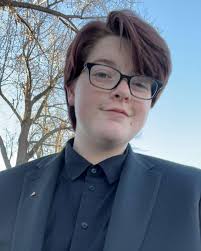 Student Spotlight!! Meet Caspian Weeden, (He/Him). Caspian is a first year  English major, and is looking into taking up a minor in visual arts. On  campus, he is involved in the recent