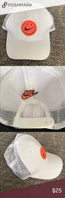 Nike Hat With Neon Smiley Nike Hat White Nike Hat Nike Accessories