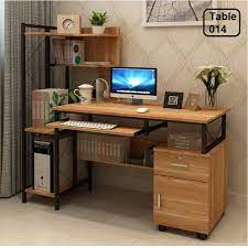 Computer table computer desk workstation table laptop table with book storage shelf computer host stand and wrist mouse pad for office home work study game beauenty stereo microphone omnidirectional condenser mic usb connector for meeting business conference desktop computer. Desktop Computer Desk Simple Desk High Quality Materials 014