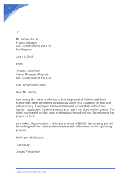 Appreciation Letter To Employee For Outstanding Performance Sample Top Letter Templates