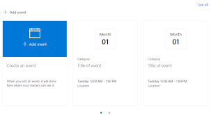 modern sharepoint web parts events calendar countdown