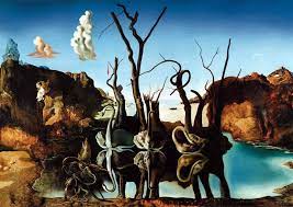 The famous painting swans reflecting elephants creates a double image and is an ideal metaphor of what we know about the internet and the hidden layer beneath (the darknet). Swans Reflecting Elephants 1937 By Salvador Dali