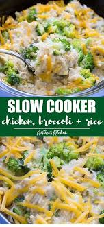Slow Cooker Chicken Broccoli And Rice Casserole Recipe Chicken Crockpot Recipes Crockpot Recipes Slow Cooker Easy Slow Cooker Recipes