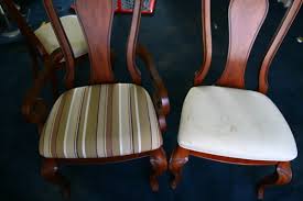 Reupholstering your dining room chairs gives both the chairs and the room a fresh look. Recover Chairs Fabric Off 52