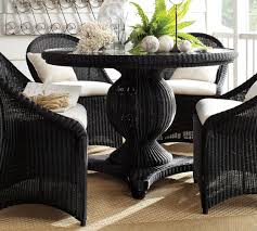 From the latest styles of dining room tables to bar stools, ashley homestore combines the latest trends with technology to give you the very best for your home. Palmetto 48 5 All Weather Wicker Round Pedestal Dining Table Black Pottery Barn