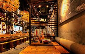 Decoration D Un Restaurant Japonais Par Mojo Design Interieur Restaurant Japonais Decoration Japonaise Japon