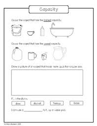 capacity worksheet by small hands teaching resources tpt