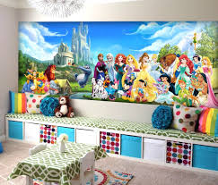 Disney Characters Wall Mural Disney Princess Wallpaper Peter Pan Wallpaper Mickey Mouse Wallpaper Frozen Wa Disney Mural Disney Wall Murals Disney Playroom