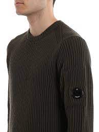 Widest selection of new season & sale only at lyst.com. Crew Necks C P Company Rib Knitted Merino Wool Lens Sweater 07cmkn153a005292a670