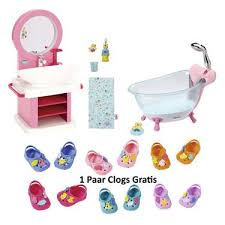 I got for my daughter who felt so happy. Baby Born Set Badewanne Waschtisch 1 Paar Clogs Gratis Duo Shop De