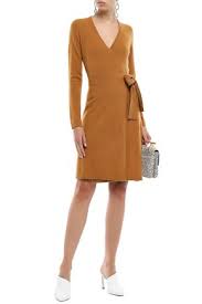 I was actually trying on. Diane Von Furstenberg Woman New Linda Cashmere Wrap Dress Camel Modesens