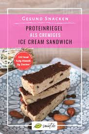 2 In 1 Eis Proteinriegel Selber Machen Gesund Naschen Rezept Proteinriegel Gesund Naschen Veganes Sandwich