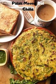 Palak Moong Dal Chilla Lentil Spinach Crepe My Dainty Kitchen Recipe Indian Breakfast Recipes Breakfast Recipes Indian