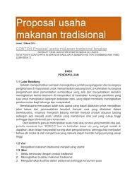 Contoh proposal usaha makanan ringan adalah salah satu proposal yang banyak dicari. Proposal Usaha Makanan Tradisional